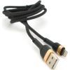 Дата кабель USB 2.0 AM to Lightning 1.0m 3.0A black gold PZX (V-165) зображення 2