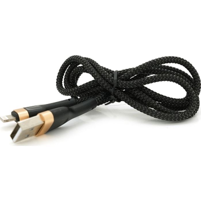 Дата кабель USB 2.0 AM to Lightning 1.0m 3.0A black gold PZX (V-165) зображення 4