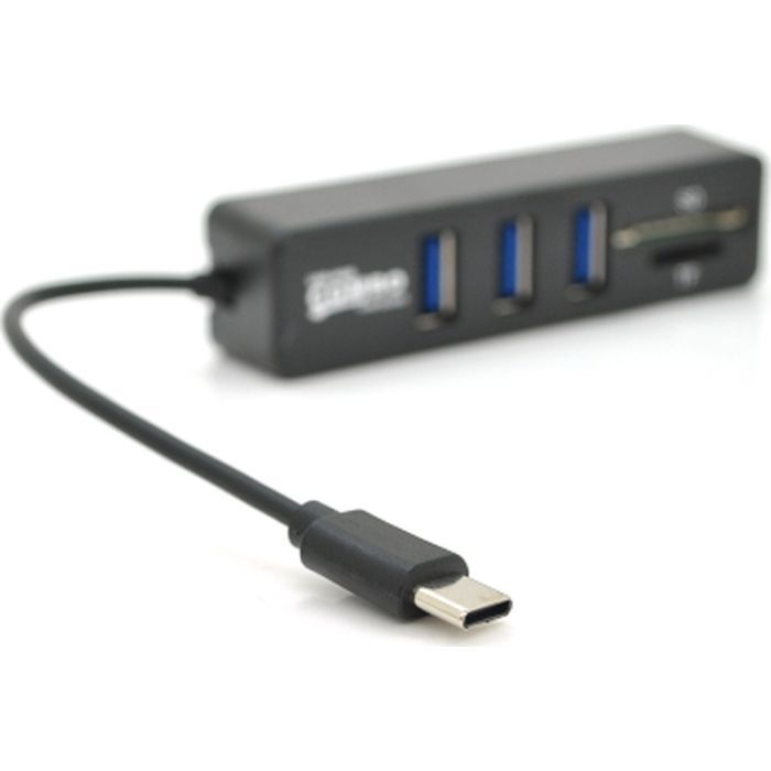 Концентратор Voltronic USB-C 3xUSB 2.0 + SD/TF 0.1m black (YT-HTCP3101/4) зображення 2