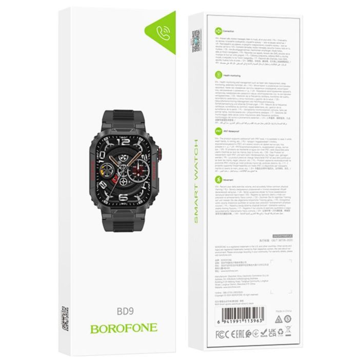 Смарт-годинник BOROFONE BD9 Smart sports watch (call version) Black (6941991113963) зображення 3
