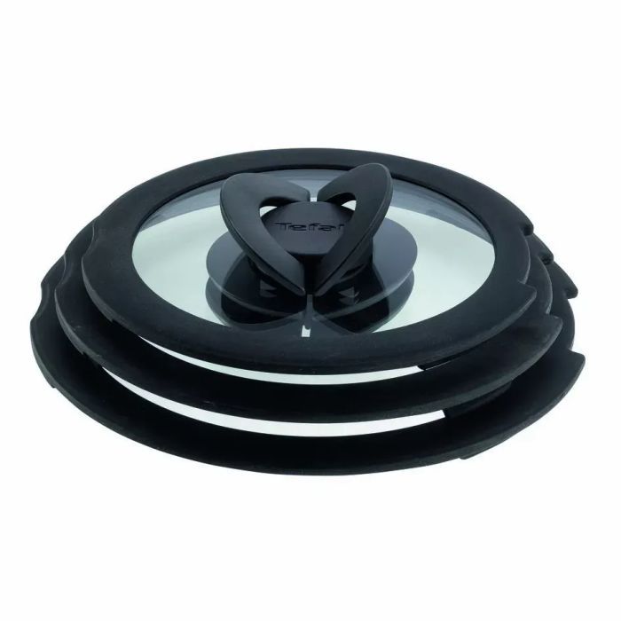 Крышка для посуды Tefal Ingenio, набір 3 шт, скло, пластик, чорний (L9849053)