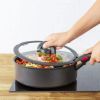 Крышка для посуды Tefal Ingenio, набір 3 шт, скло, пластик, чорний (L9849053) изображение 6
