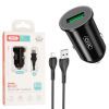 Зарядное устройство XO USB QC3.0 18W + cable USB to Lightning black (TZ12-L-BK) изображение 3