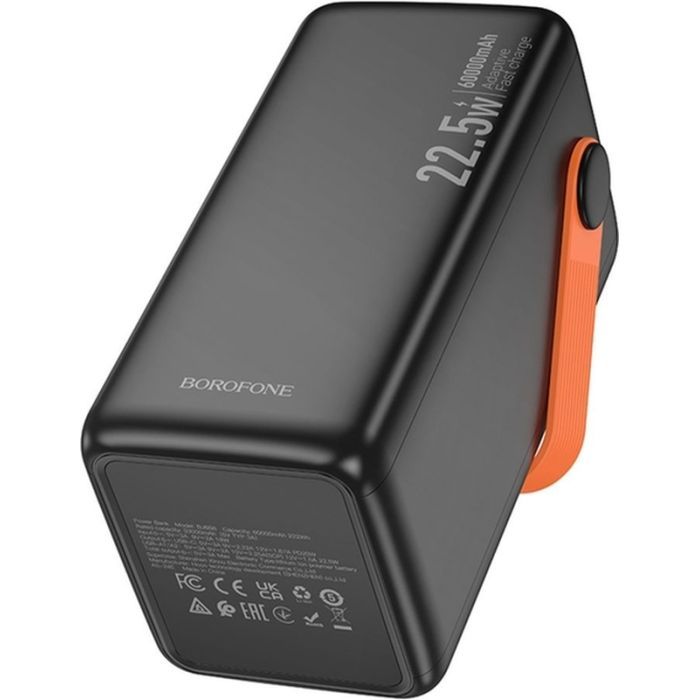 Батарея универсальная BOROFONE 60000mAh BJ66B Magnifico 22.5W PD/20W Black (6941991115165) изображение 6