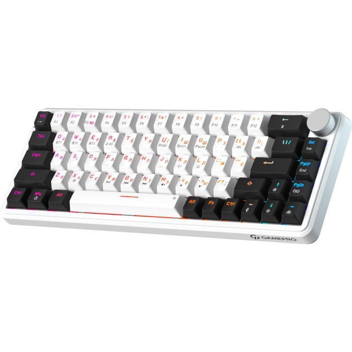 Клавіатура GamePro Asgard Valhalla MK210W Pro 65 RGB Wireless/Bluetooth/USB White (MK210W Pro) зображення 3