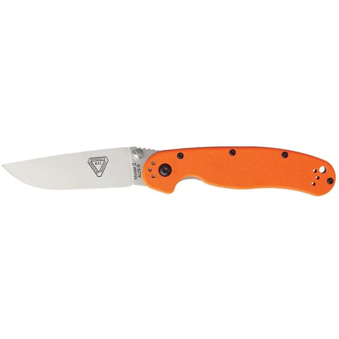 Нож Ontario Knife RAT II AUS-8 Black, Black Blade (ON8861)