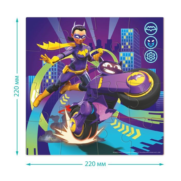 Пазл DoDo на 16 елементів Batwheels. Мотоцикл Бетгерл. Бібі (200552) зображення 5