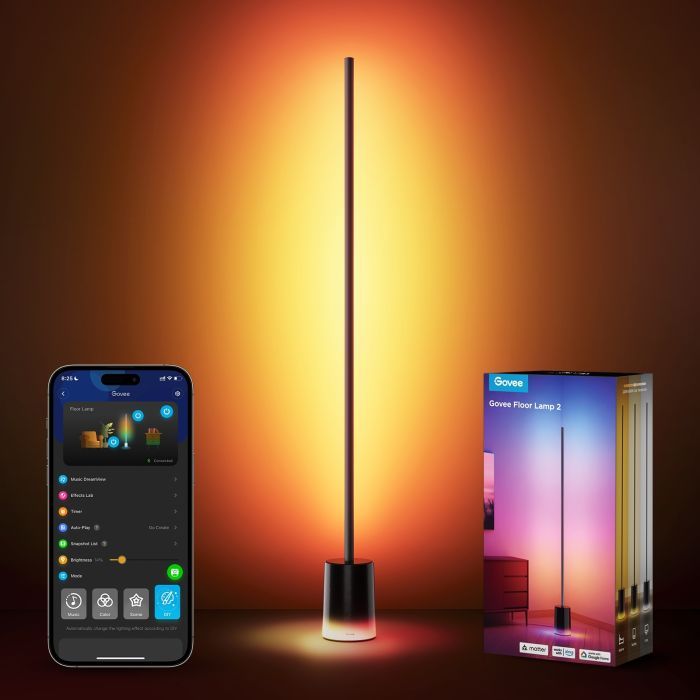 Торшер Govee H607C Floor Lamp 2, 1725Lm, RGBICWW, WI-FI/Bluetooth, black (H607C311) зображення 11 Торшер Govee H607C Floor Lamp 2, 1725Lm, RGBICWW, WI-FI/Bluetooth, black (H607C311) зображення 11