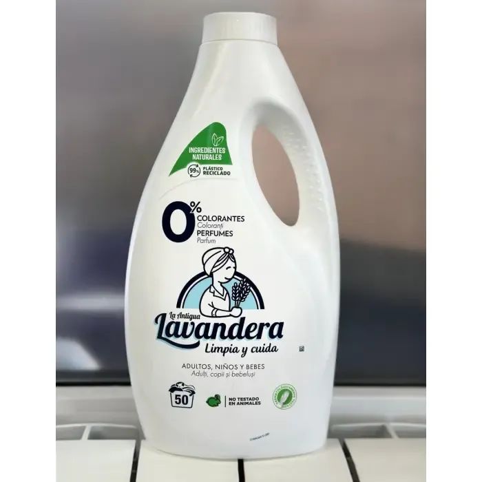 Гель для прання La Antigua Lavandera Natural Без аромату 2.5 л (8435495843887) зображення 2 Гель для прання La Antigua Lavandera Natural Без аромату 2.5 л (8435495843887) зображення 2