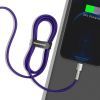 Дата кабель USB 2.0 AM to Lightning 1.0m 2.4A metal purple Baseus (CALJK-A05) зображення 7