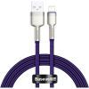 Дата кабель USB 2.0 AM to Lightning 1.0m 2.4A metal purple Baseus (CALJK-A05)