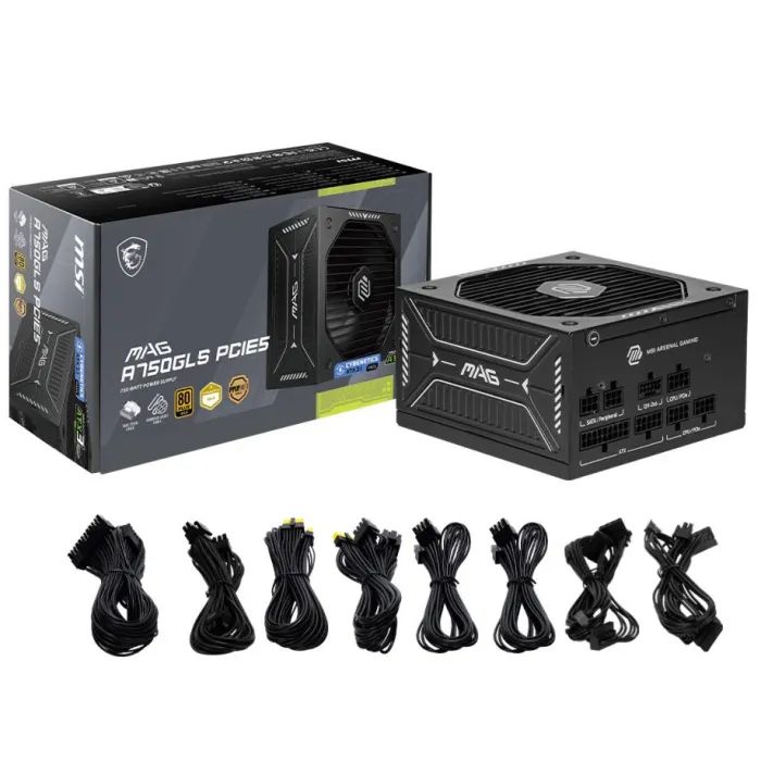 Блок живлення MSI 750W MAG A750GLS PCIE5 (MAG A750GLS PCIE5) зображення 3
