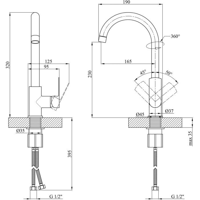 Смеситель Kroner Main-C030 (CV020441) изображение 9
