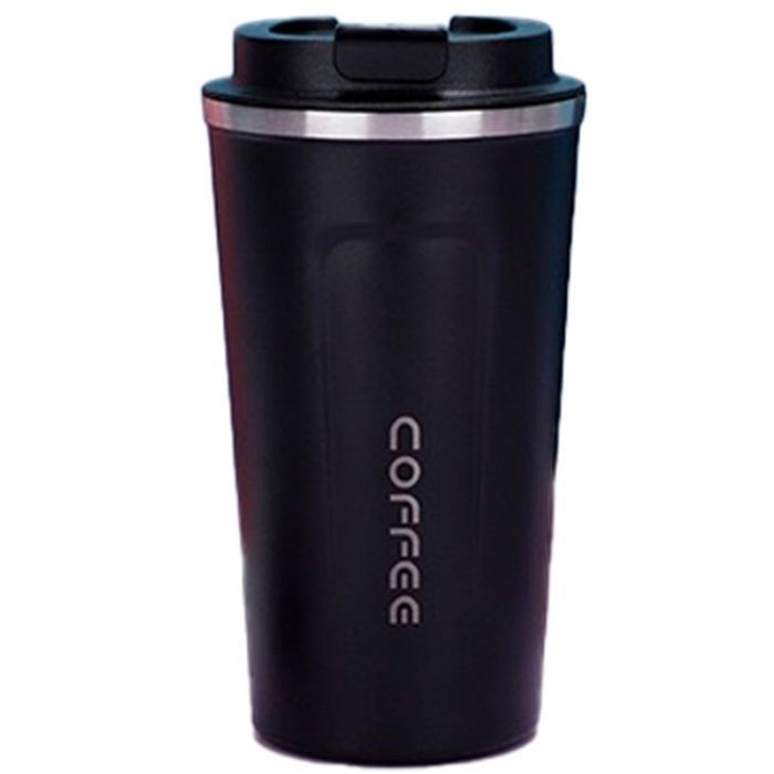 Термокружка Merlion MugCoffe 500 мл з відкидною кришкою, чорна (MugCoffe-500Black)