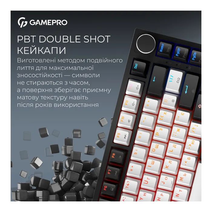 Клавіатура GamePro Asgard Valhalla Max MK160B MAX USB UA Black (MK160B MAX) зображення 11