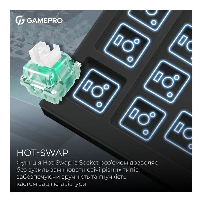 Клавіатура GamePro Asgard Valhalla Max MK160B MAX USB UA Black (MK160B MAX) зображення 9