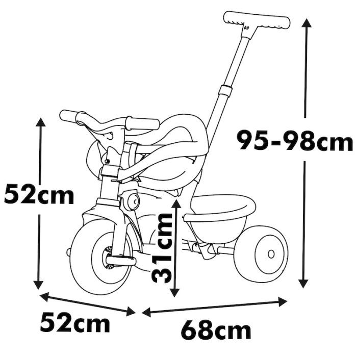 Детский велосипед Smoby Бі Муві. Комфорт 3 в 1 Рожева перлина (7600740419) изображение 2