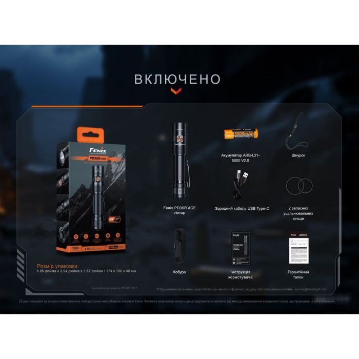 Фонарь Fenix PD36R ACE (PD36RACE) изображение 12