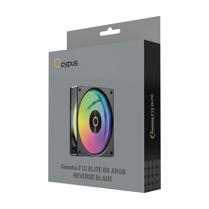 Кулер до корпусу OCYPUS GAMMA F12 ELITE BK ARGB REVERSE BLADE (GAMMA-F12-BK1AM01E-GL) зображення 8