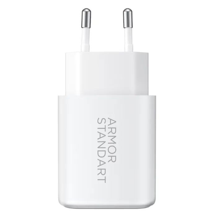 Зарядний пристрій Armorstandart 1xUSB-C PD20W + 1xUSB QC3.0 GaN white (ARM87067) зображення 2