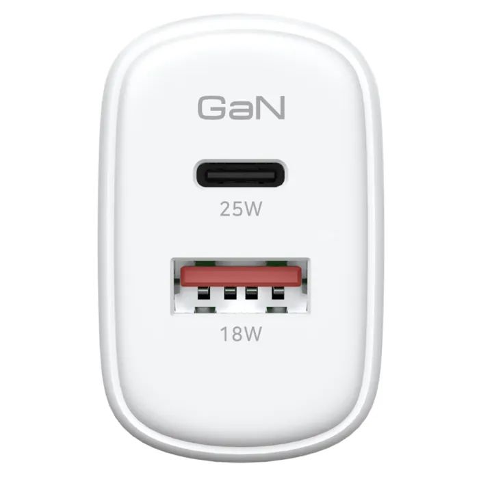 Зарядний пристрій Armorstandart 1xUSB-C PD20W + 1xUSB QC3.0 GaN white (ARM87067) зображення 3