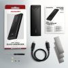 Кишеня зовнішня AXAGON USB-C 10Gbps metal box for M.2 NVMe SSD BLACK ARROW (EEM2-UB2) зображення 4