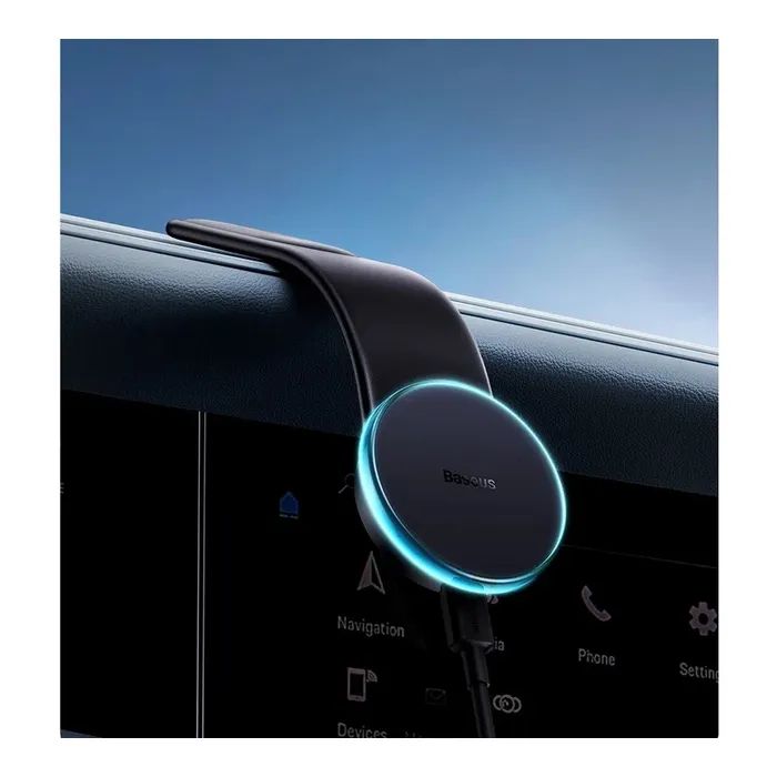 Универсальный автодержатель Baseus C02 Pro Series Magnetic Wireless Charging Car Mount Cluster Black (C40156000111-00) изображение 12