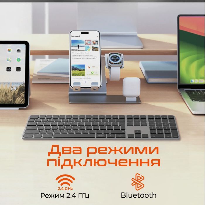 Клавиатура Meetion K230 Bluetooth/Wireless Black (MT-K230MW-A-RUA) изображение 4
