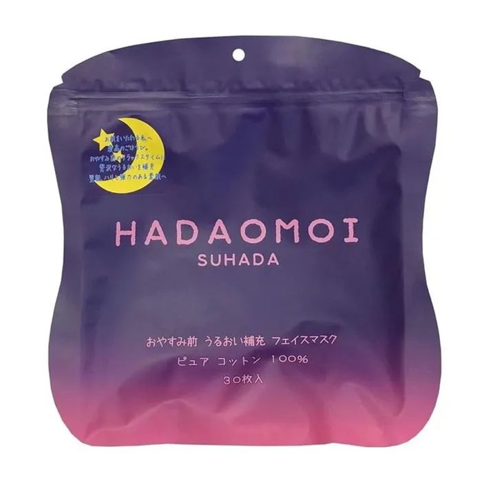 Маска для обличчя Kor Japan Hadaomoi Night Face Mask Зволожувальна нічна Тканинна 30 шт (4571365222032)
