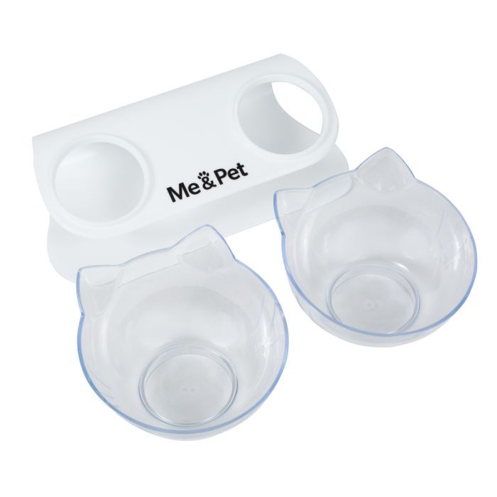 Посуда для кошек Me&Pet Миски с подставкой прозрачные (NMP060) изображение 3