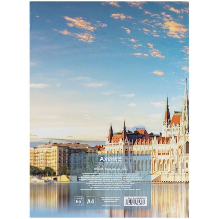 Книга записная Axent A4 City, Budapest, 96 листов клетка (8425-8-A) изображение 5