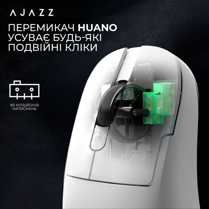 Мишка Ajazz AJ179P MC Charging Dock Wireless/Bluetooth/USB White (AJ179P-MC-W) зображення 11