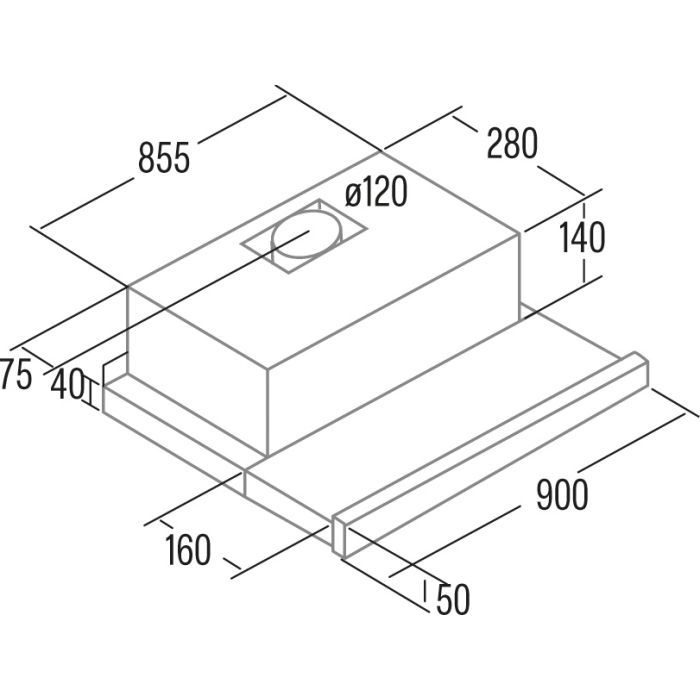 Витяжка кухонна Cata TF-2003 DurAlum 900 (02094305) зображення 2