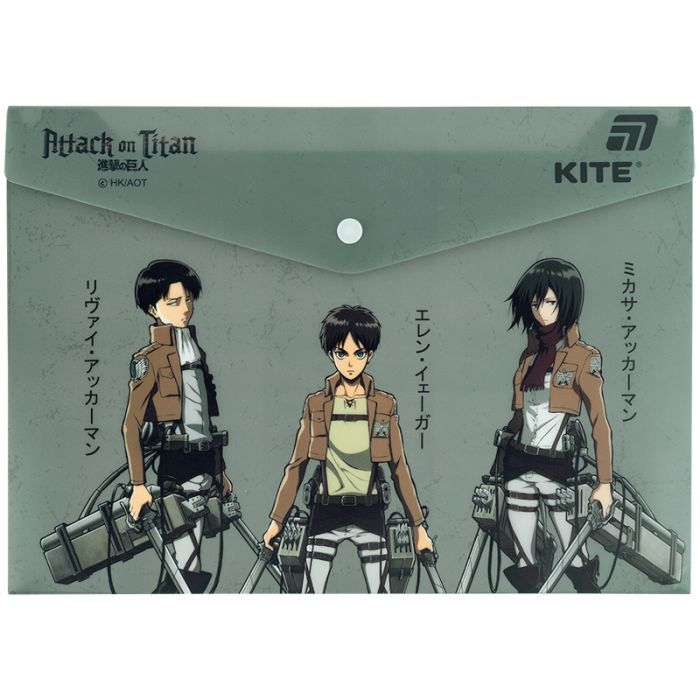 Папка - куточок Kite А4 Attack on Titan (AT25-244)