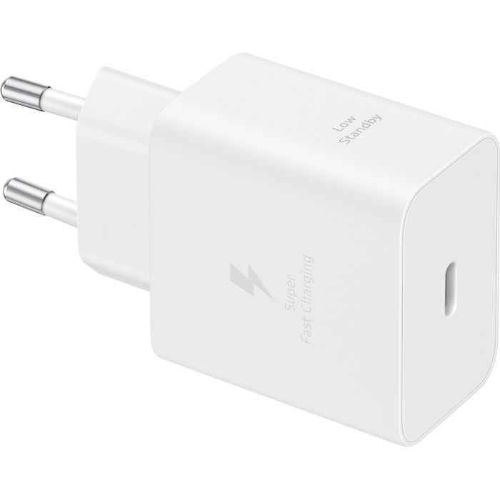 Зарядное устройство Samsung USB-C 45W + cable USB-C to USB-C white (EP-T4511XWEGEU) изображение 2