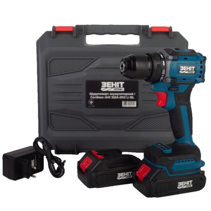 Шуруповерт Зеніт Профі ЗША-20/2 Li BL, 20V TekPower, 2x1.5Ah (854605) изображение 8