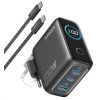 Зарядное устройство Anker 2xUSB-C PD100W + 1xUSB GaN w Display + cable USB-C dark gray (B121BGZ1)