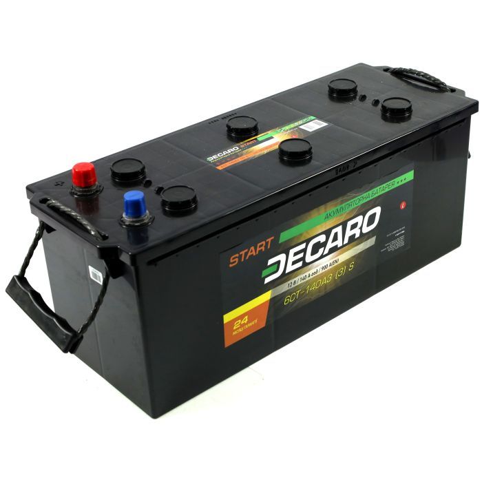Аккумулятор автомобильный DECARO 140Ah-12v DECARO START (513х189х217), L, EN900 (6СТ-140 АЗ (3) S) изображение 2