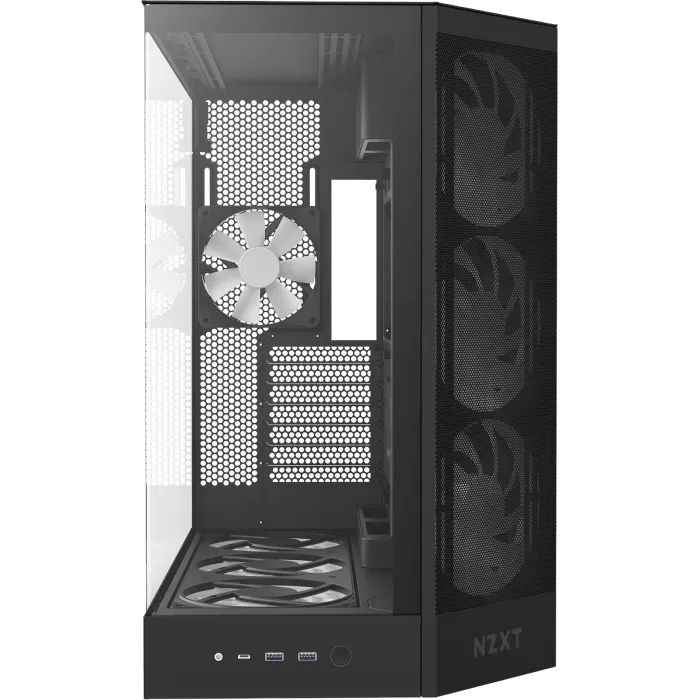 Корпус для ПК NZXT H9 Flow RGB Dual-Chamberl Black (CM-H92FB-P1) изображение 2