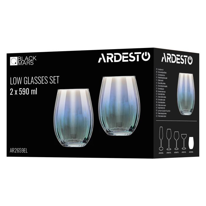 Набір склянок Ardesto Black Mars Zenith 590 мл, 2шт, скло, прозорий (AR2659EL) зображення 4