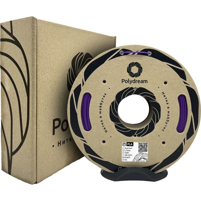 Пластик для 3D-принтера Polydream PLA 1,75mm 1,2кг Purple (2100000014255) зображення 2