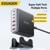 Зарядное устройство Essager 3xUSB-C + 3xUSB-A 85W GaN black (EZC85W-SXB0G-Z) изображение 4