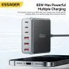 Зарядний пристрій Essager 3xUSB-C + 3xUSB-A 85W GaN black (EZC85W-SXB0G-Z) зображення 5