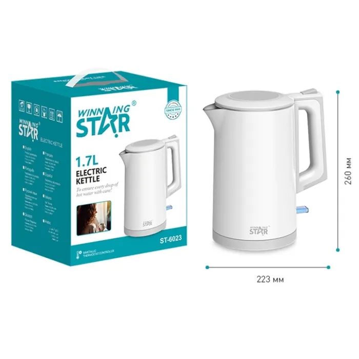 Электрочайник WINNINGSTAR ST-6023 White изображение 6