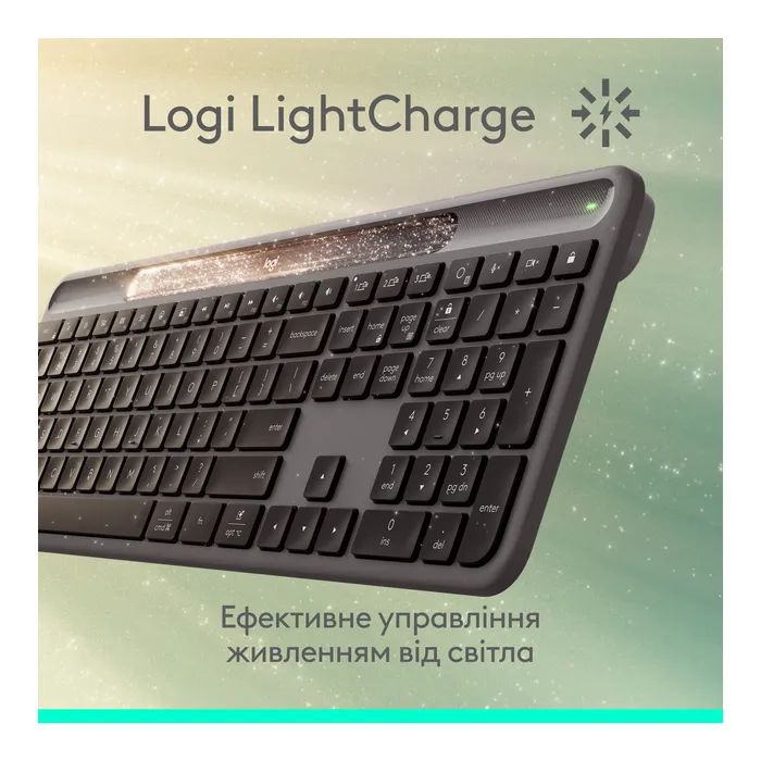 Клавиатура Logitech Slim Solar+ Bluetooth Graphite (920-013764) изображение 3