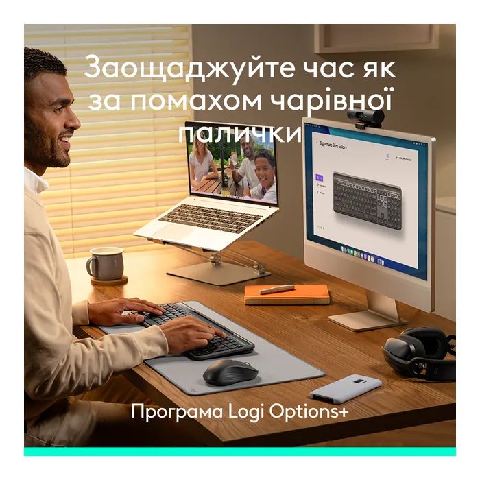 Клавиатура Logitech Slim Solar+ Bluetooth Graphite (920-013764) изображение 9