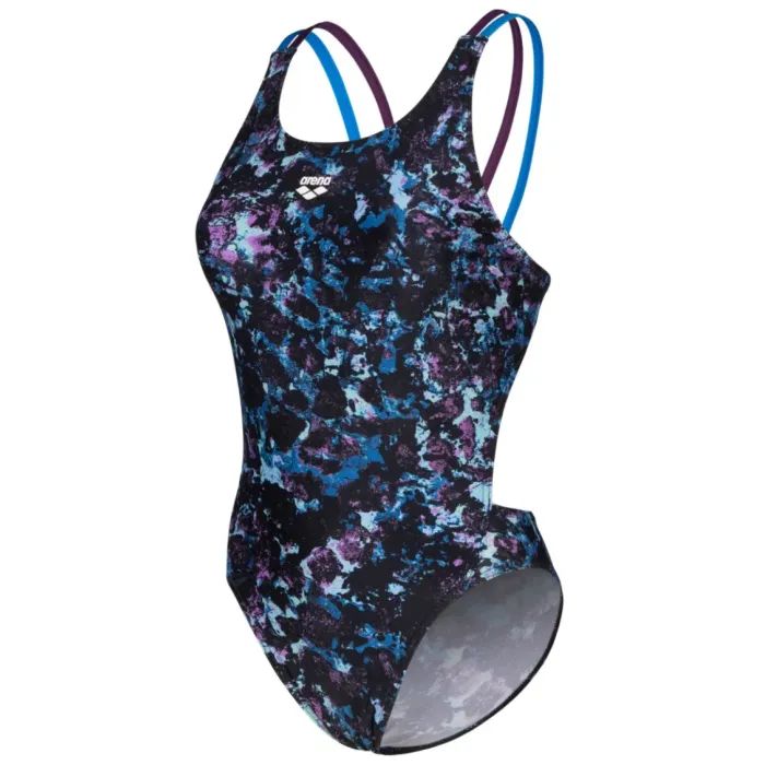 Купальник Arena Rockin Swimsuit Swim Tech Mult 008159-889 чорний, синій, фіолетовий 38 (3468337406518) изображение 4