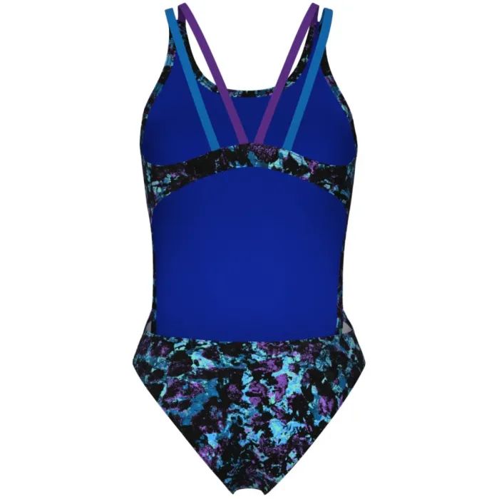 Купальник Arena Rockin Swimsuit Swim Tech Mult 008159-889 чорний, синій, фіолетовий 38 (3468337406518) изображение 5