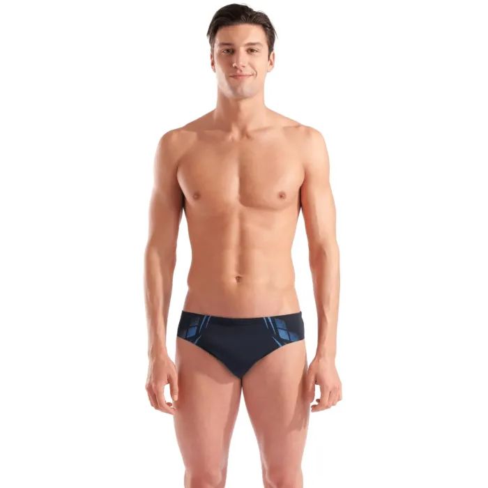 Плавки Arena Poseidonia Swim Briefs 009075-508 чорний, бірюзовий 100 (3468337621980)