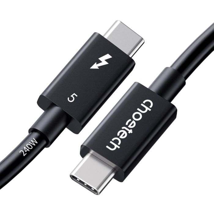Дата кабель USB-C to USB-C 1.0m Thunderbolt 5 Intel certified Choetech (A3011) зображення 2